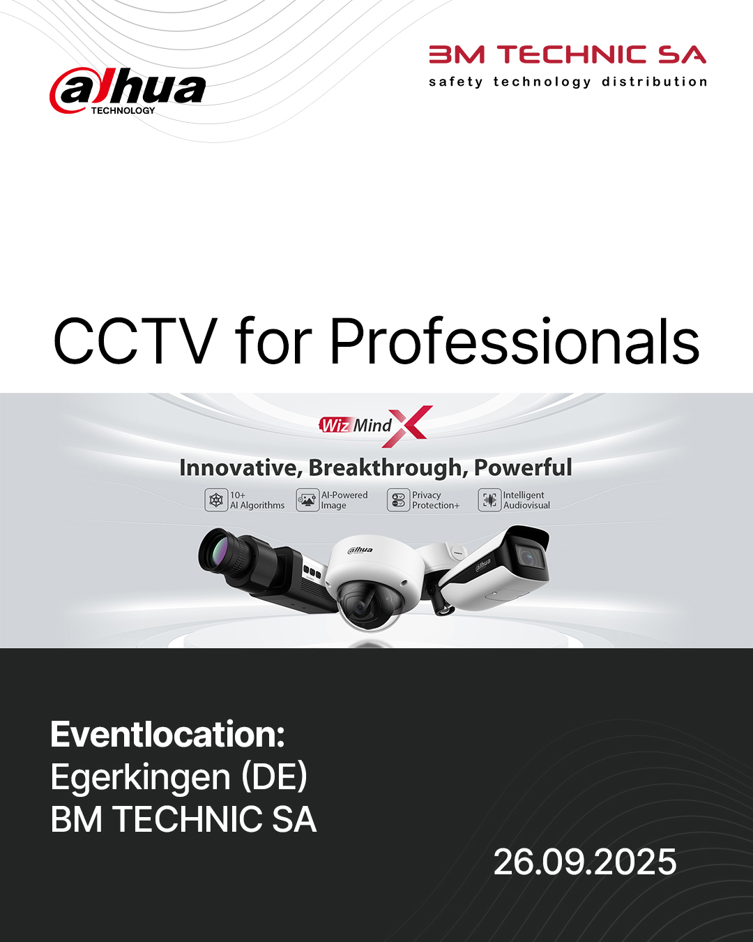 Formation d'installateur spécialisé en vidéosurveillance Dahua directement auprès du fabricant – Egerkingen – 26 septembre 2025