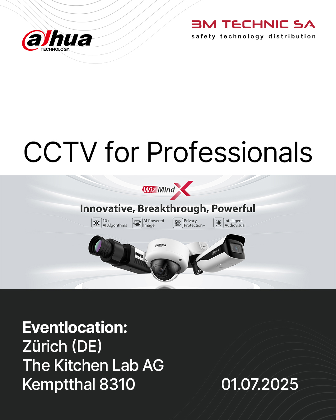 Formation d'installateur spécialisé en vidéosurveillance Dahua directement auprès du fabricant – Zurich – 01.07.2025