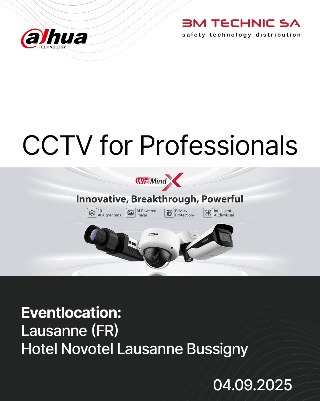 Formation installateur spécialiste vidéosurveillance Dahua directement auprès du fabricant – Lausanne – 4 septembre 2025
