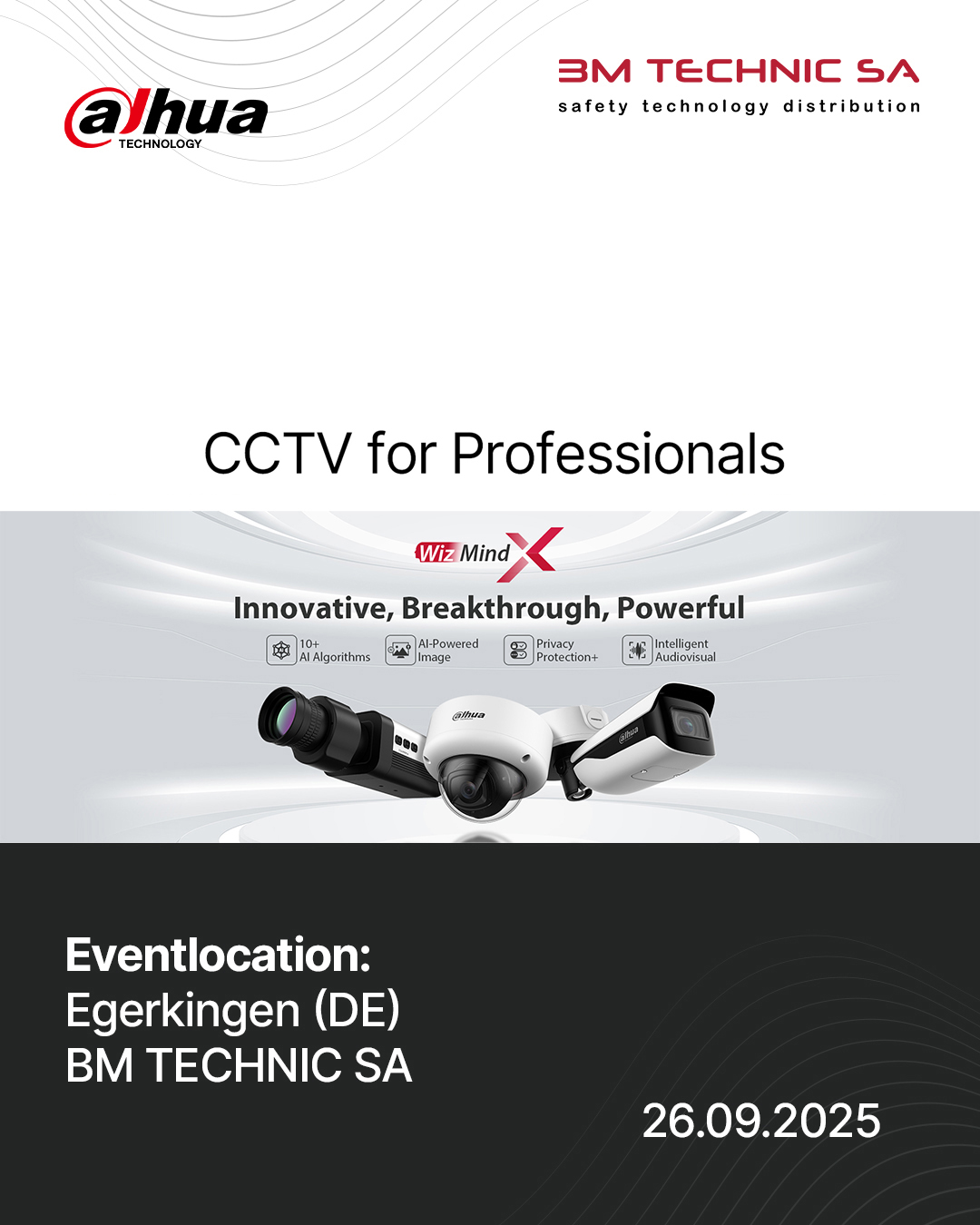 Formation d'installateur spécialisé en vidéosurveillance Dahua directement auprès du fabricant – Egerkingen – 26 septembre 2025