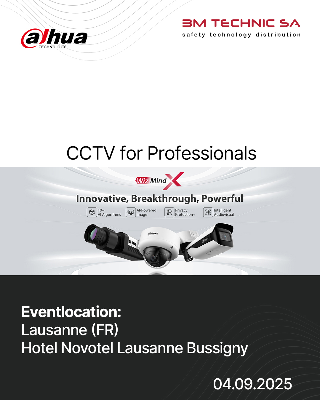 Formation installateur spécialiste vidéosurveillance Dahua directement auprès du fabricant – Lausanne – 4 septembre 2025